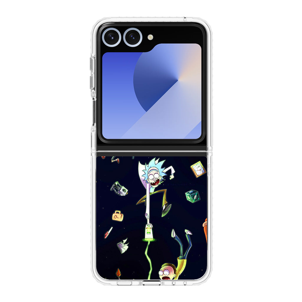 Rick And Morty Portal Fall Samsung Galaxy Z Flip 6 Case