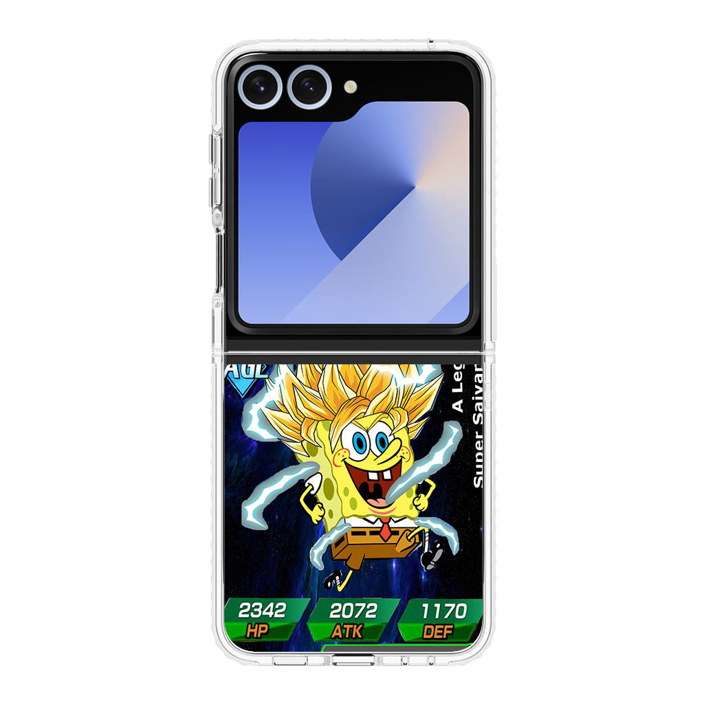 Super Saiyan Spongebob Card Samsung Galaxy Z Flip 6 Case