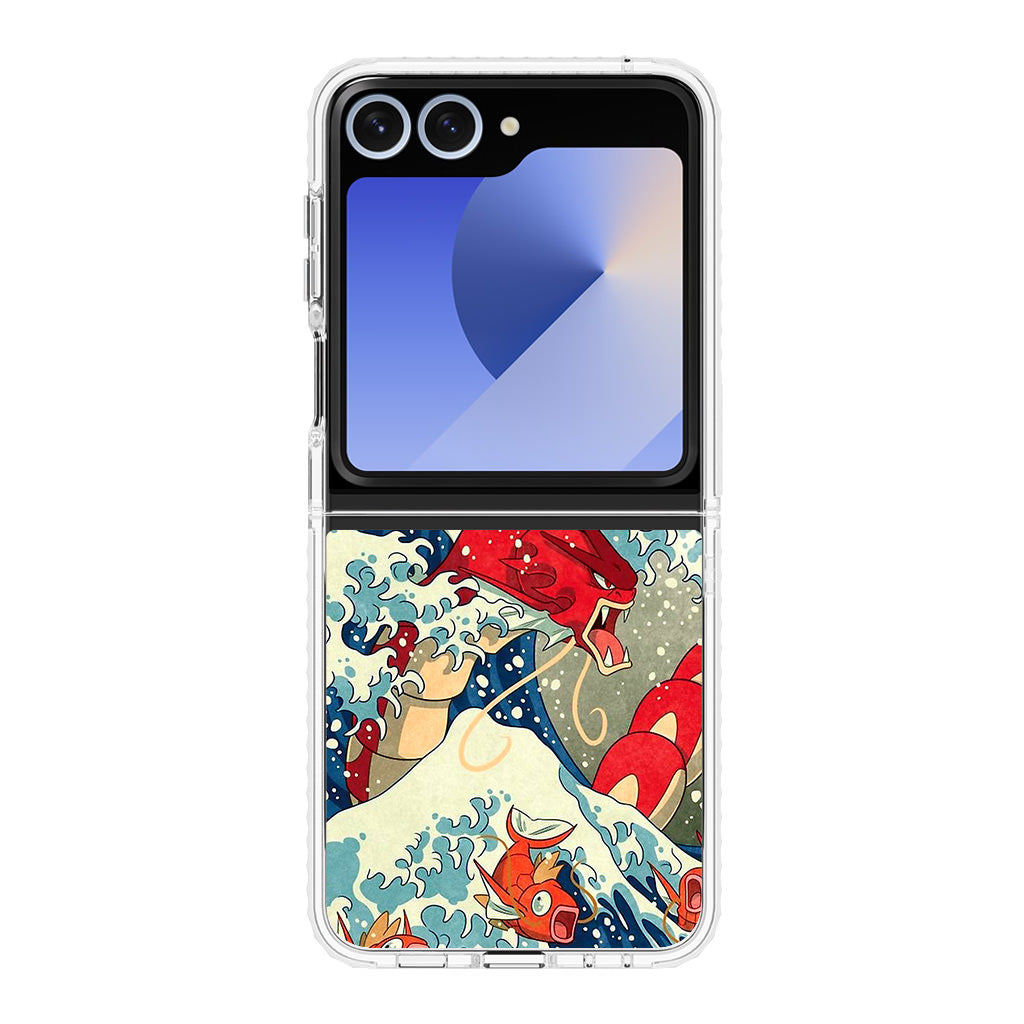 The Great Wave Of Gyarados Samsung Galaxy Z Flip 6 Case