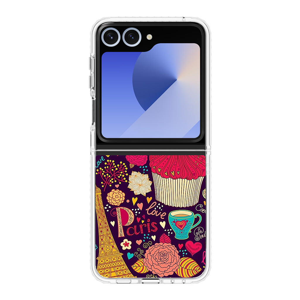 Vintage Love In Paris Samsung Galaxy Z Flip 6 Case