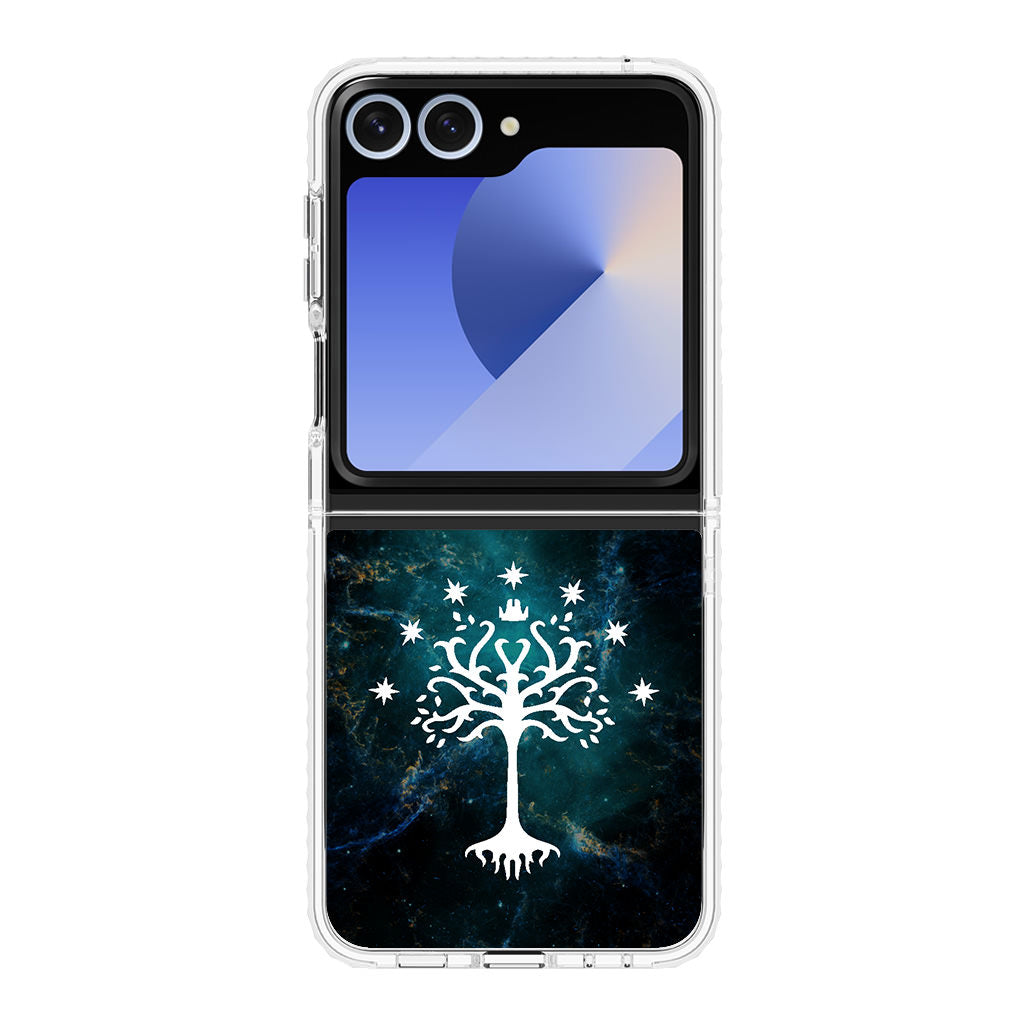 White Tree Of Gondor In Space Nebula Samsung Galaxy Z Flip 6 Case