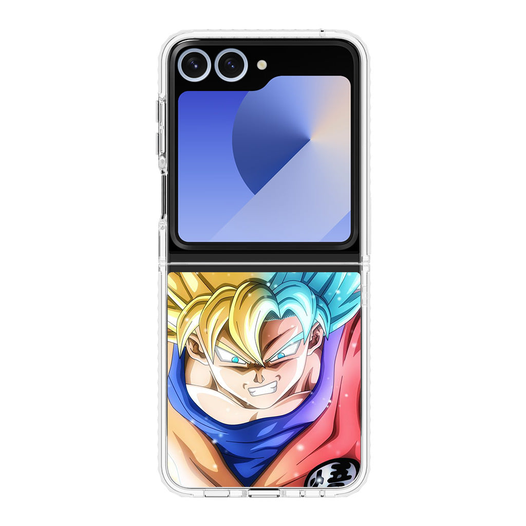 Goku SSJ 1 to SSJ Blue Samsung Galaxy Z Flip 6 Case