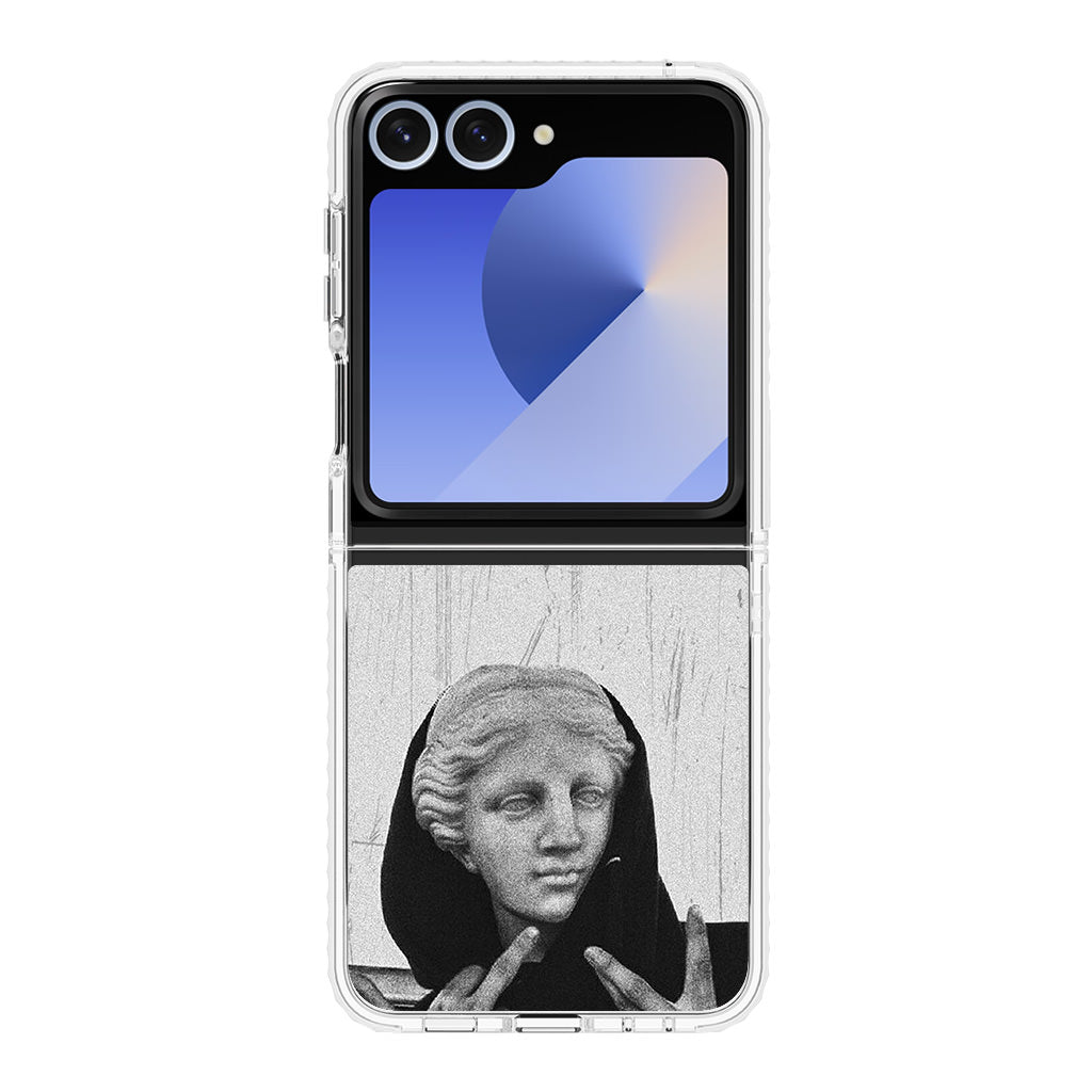 Greek Statue Wearing Hoodie Samsung Galaxy Z Flip 6 Case