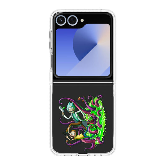 Rick And Morty Pass Through The Portal Samsung Galaxy Z Flip 6 Case