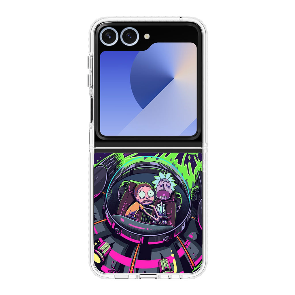 Rick And Morty Spaceship Samsung Galaxy Z Flip 6 Case