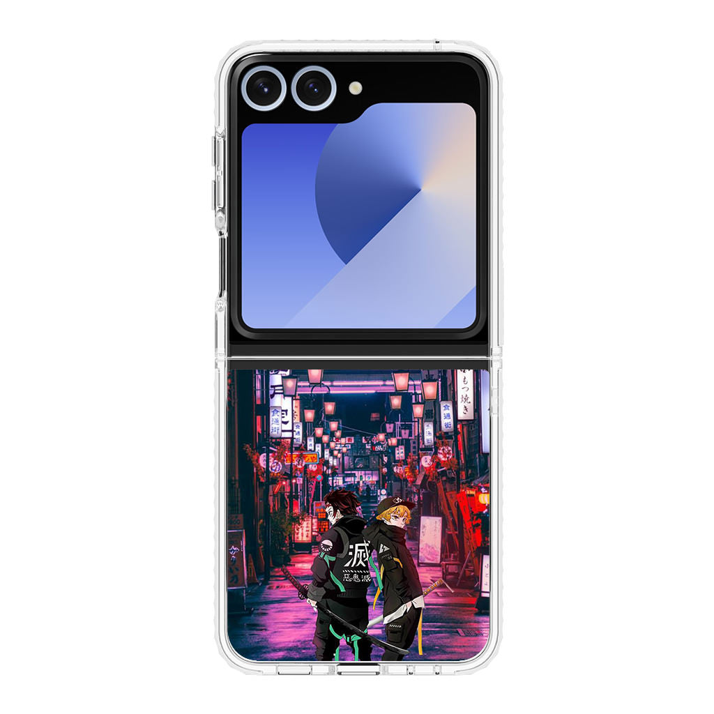 Tanjiro And Zenitsu in Style Samsung Galaxy Z Flip 6 Case