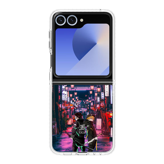 Tanjiro And Zenitsu in Style Samsung Galaxy Z Flip 6 Case