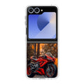 Crimson Velocity in Autumn Flame Samsung Galaxy Z Flip 6 Case