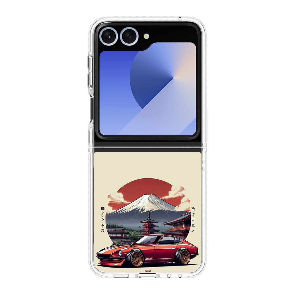 Fuji Fastback Racing the Rising Sun Samsung Galaxy Z Flip 6 Case