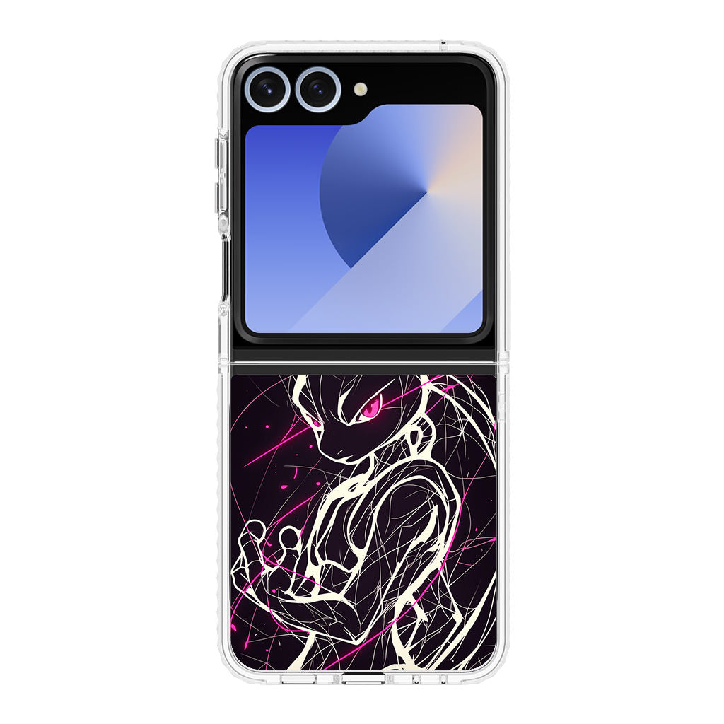 Mewtwo Cosmic Energy Samsung Galaxy Z Flip 6 Case