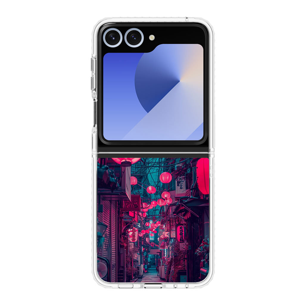 Neon Veins of the Night Market Samsung Galaxy Z Flip 6 Case