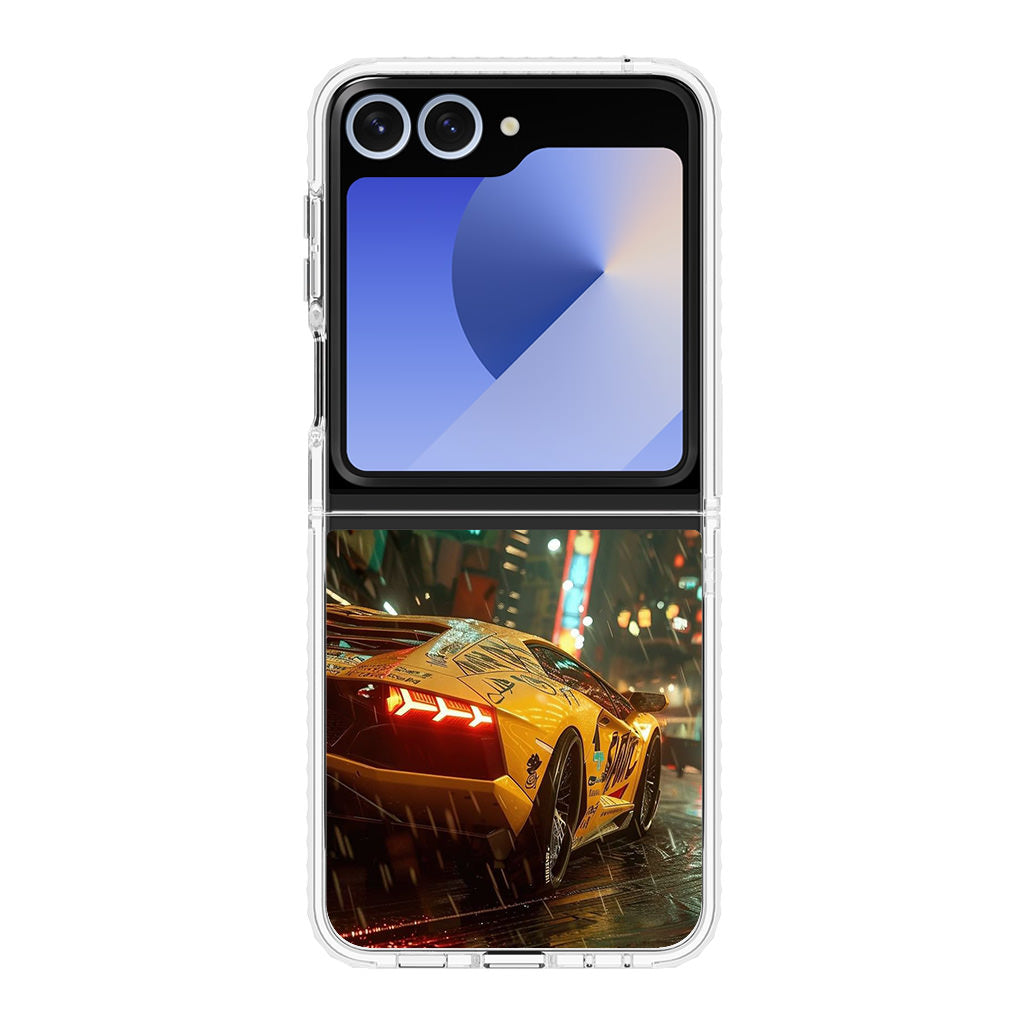 Night Drift Thunder Neon Streets Samsung Galaxy Z Flip 6 Case