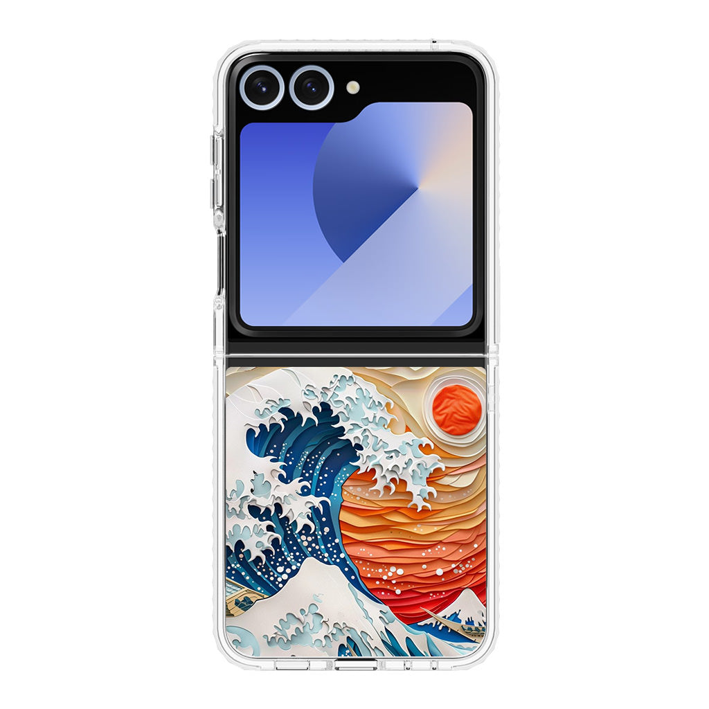 The Great Wave Off Paper Art Samsung Galaxy Z Flip 6 Case
