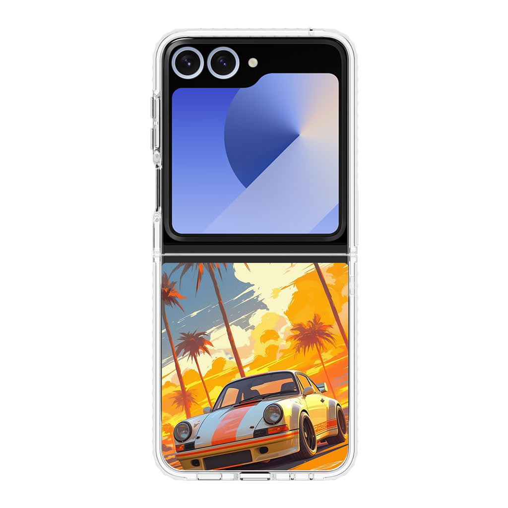Turbo Dreams in Neon Palms Samsung Galaxy Z Flip 6 Case