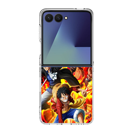 Ace Sabo Luffy Brotherhood Samsung Galaxy Z Flip 7 Case