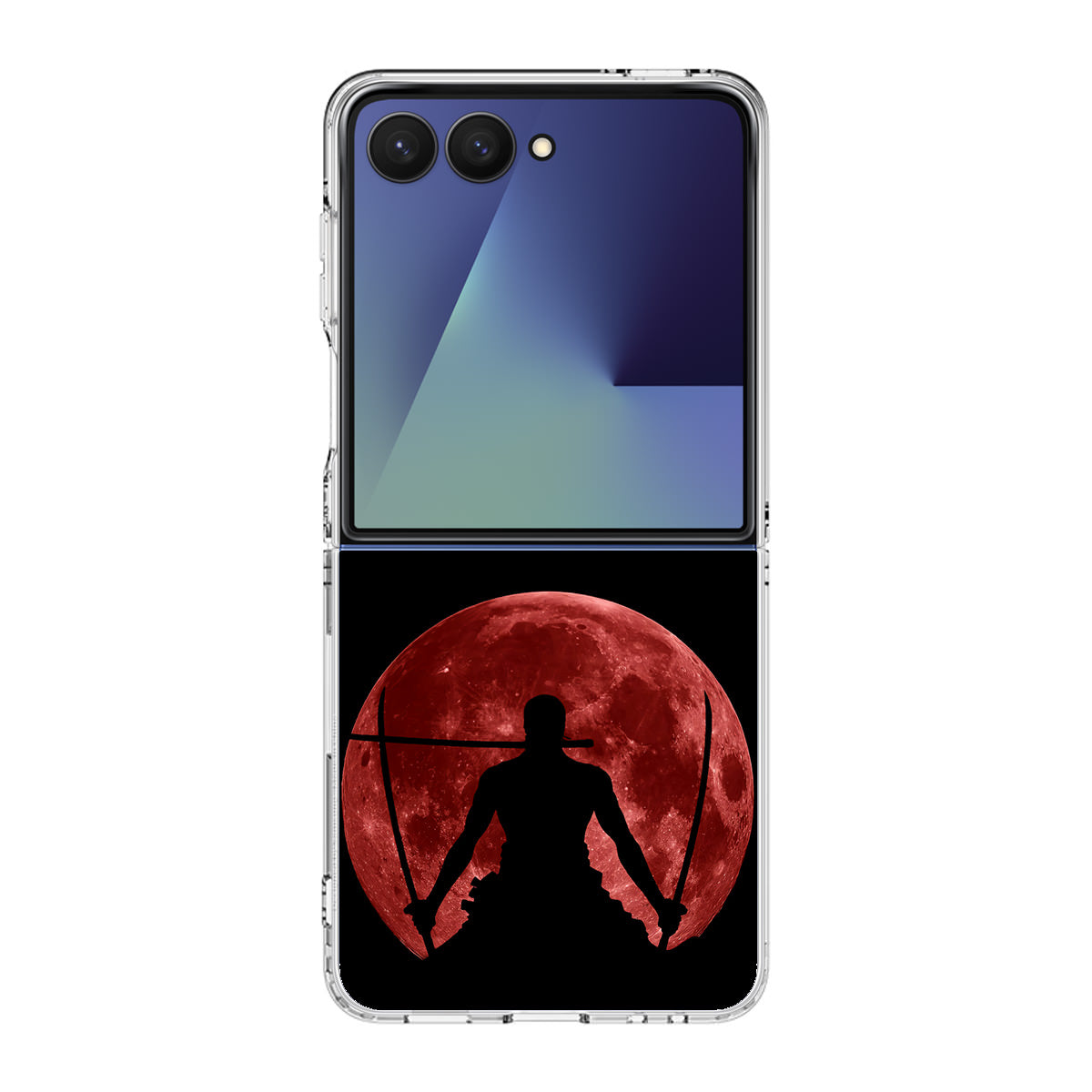 Silhouette Of Zoro In Santoryu Mode Samsung Galaxy Z Flip 7 Case
