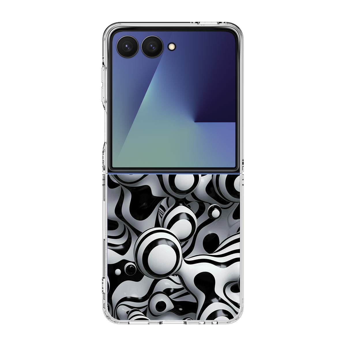 Abstract Art Black White Samsung Galaxy Z Flip 7 Case