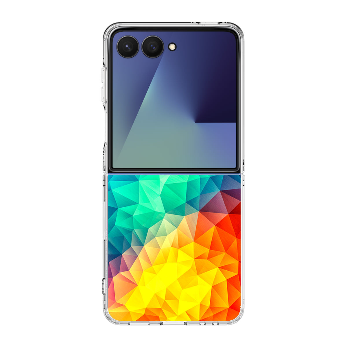 Abstract Multicolor Cubism Painting Samsung Galaxy Z Flip 7 Case