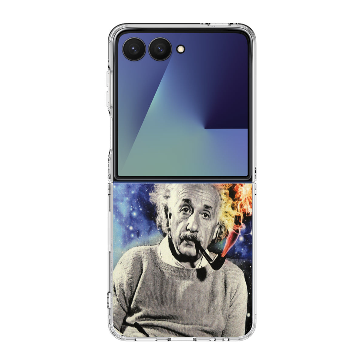 Albert Einstein Smoking Samsung Galaxy Z Flip 7 Case