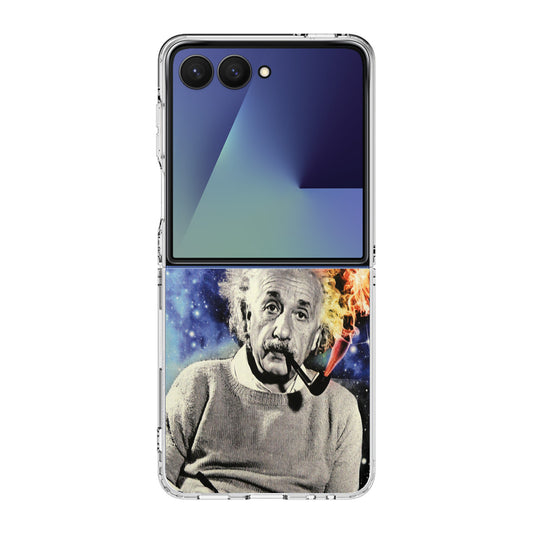 Albert Einstein Smoking Samsung Galaxy Z Flip 7 Case