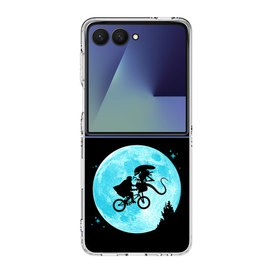 Alien Bike to the Moon Samsung Galaxy Z Flip 7 Case