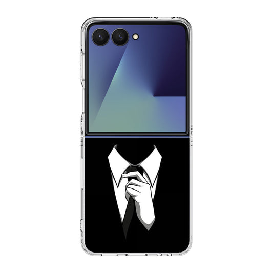 Anonymous Black White Tie Samsung Galaxy Z Flip 7 Case