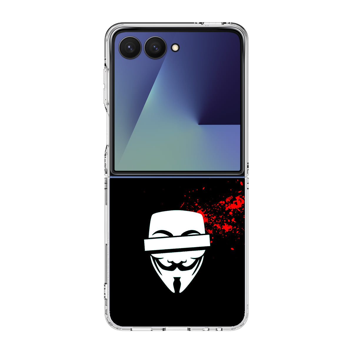 Anonymous Blood Splashes Samsung Galaxy Z Flip 7 Case