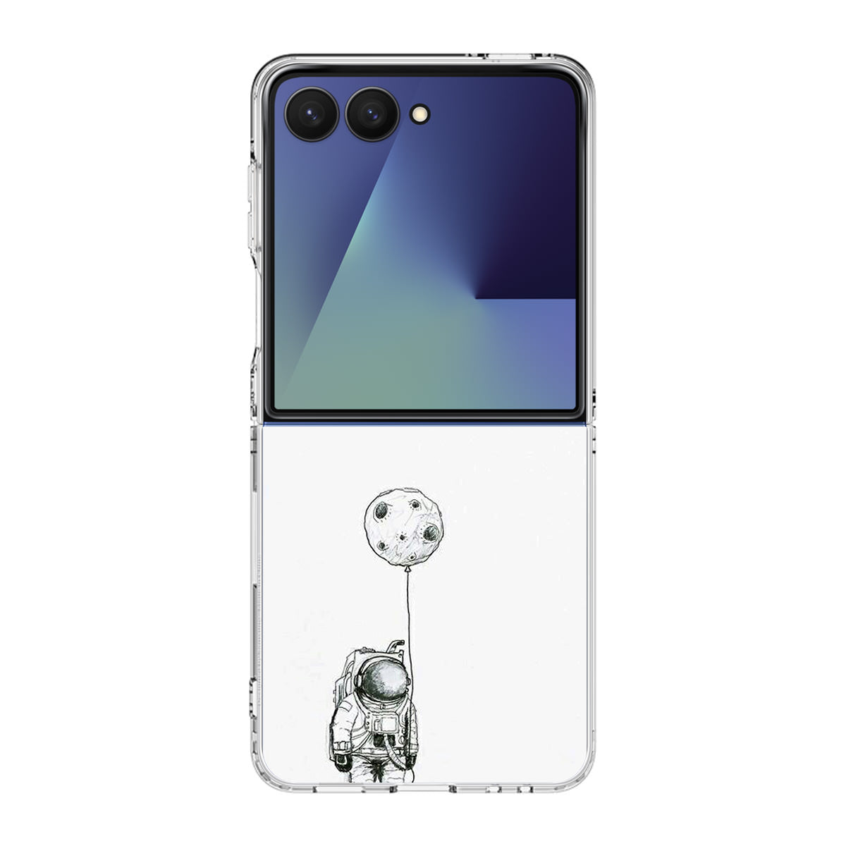 Astronaut Moon Balloon Samsung Galaxy Z Flip 7 Case