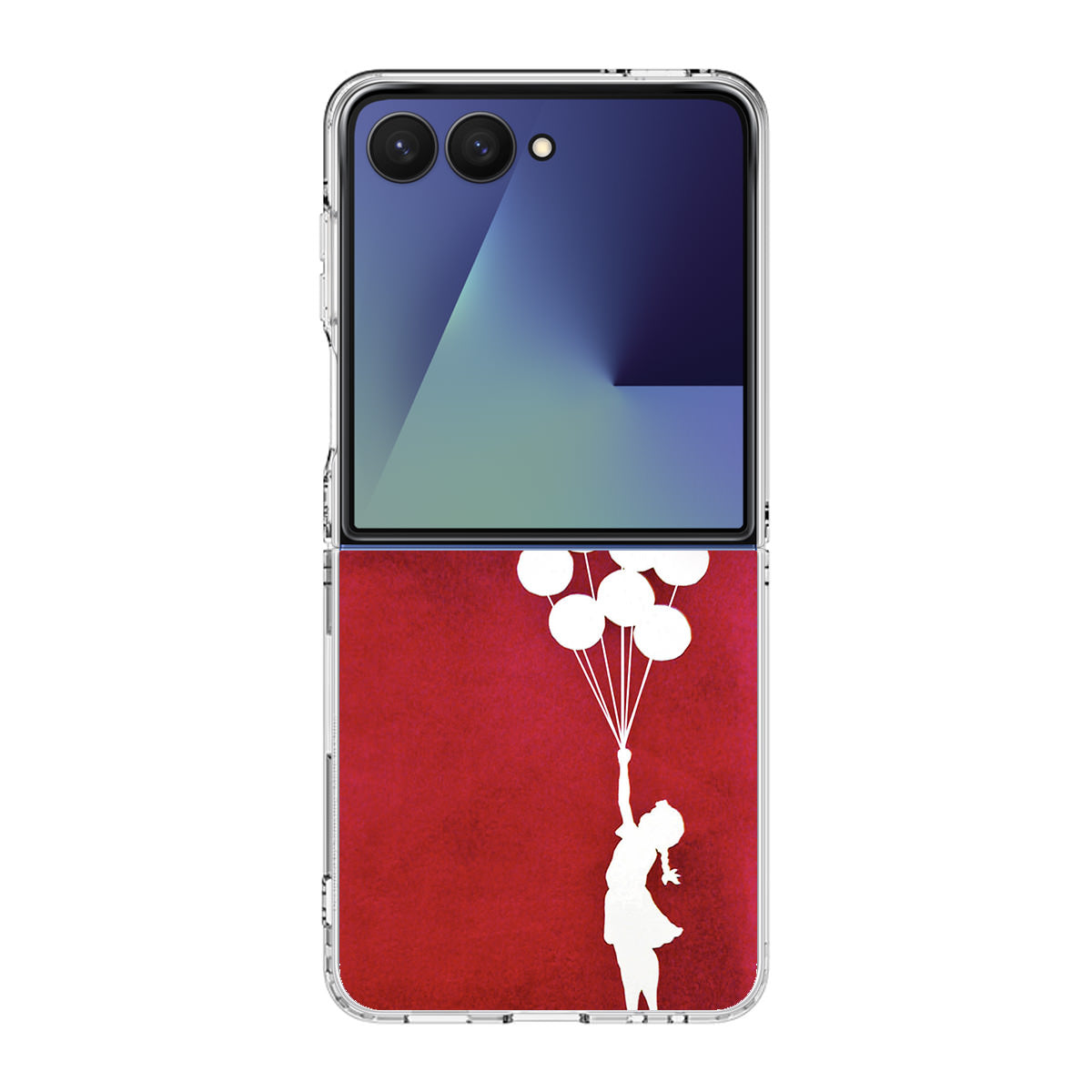 Banksy Girl With Balloons Red Samsung Galaxy Z Flip 7 Case