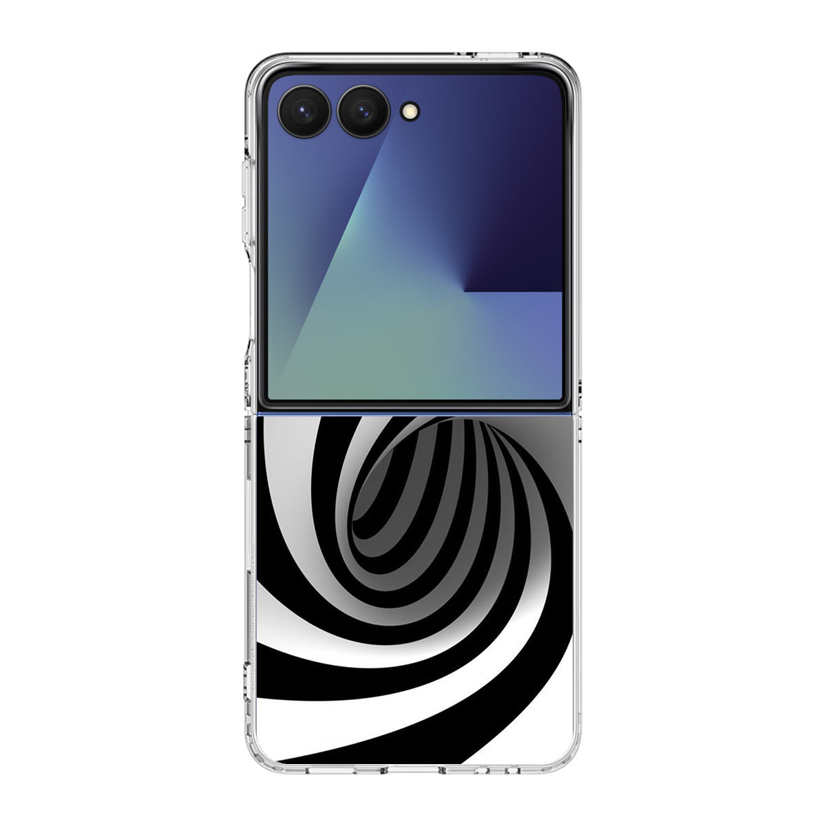 Black and White Twist Samsung Galaxy Z Flip 7 Case