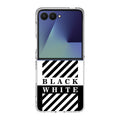 Black White Stripes Samsung Galaxy Z Flip 7 Case