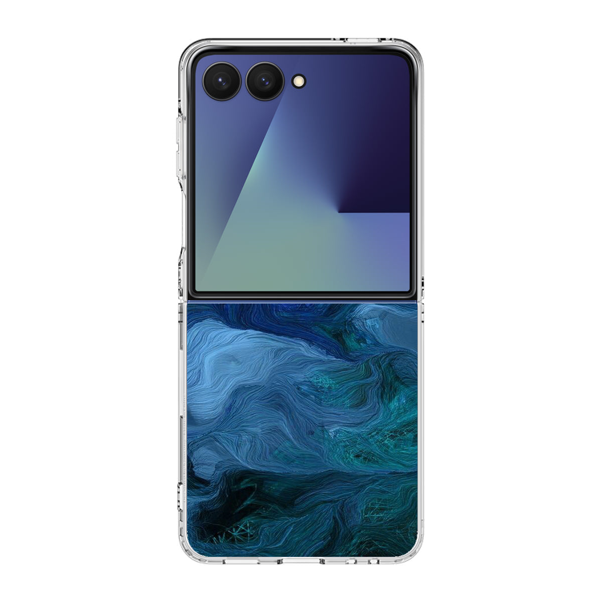Blue Abstract Art Samsung Galaxy Z Flip 7 Case