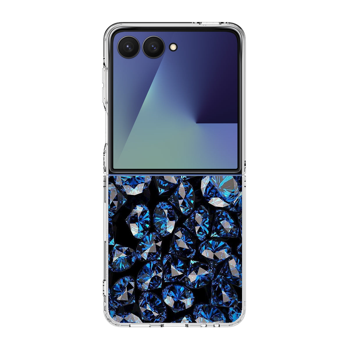 Blue Diamonds Pattern Samsung Galaxy Z Flip 7 Case