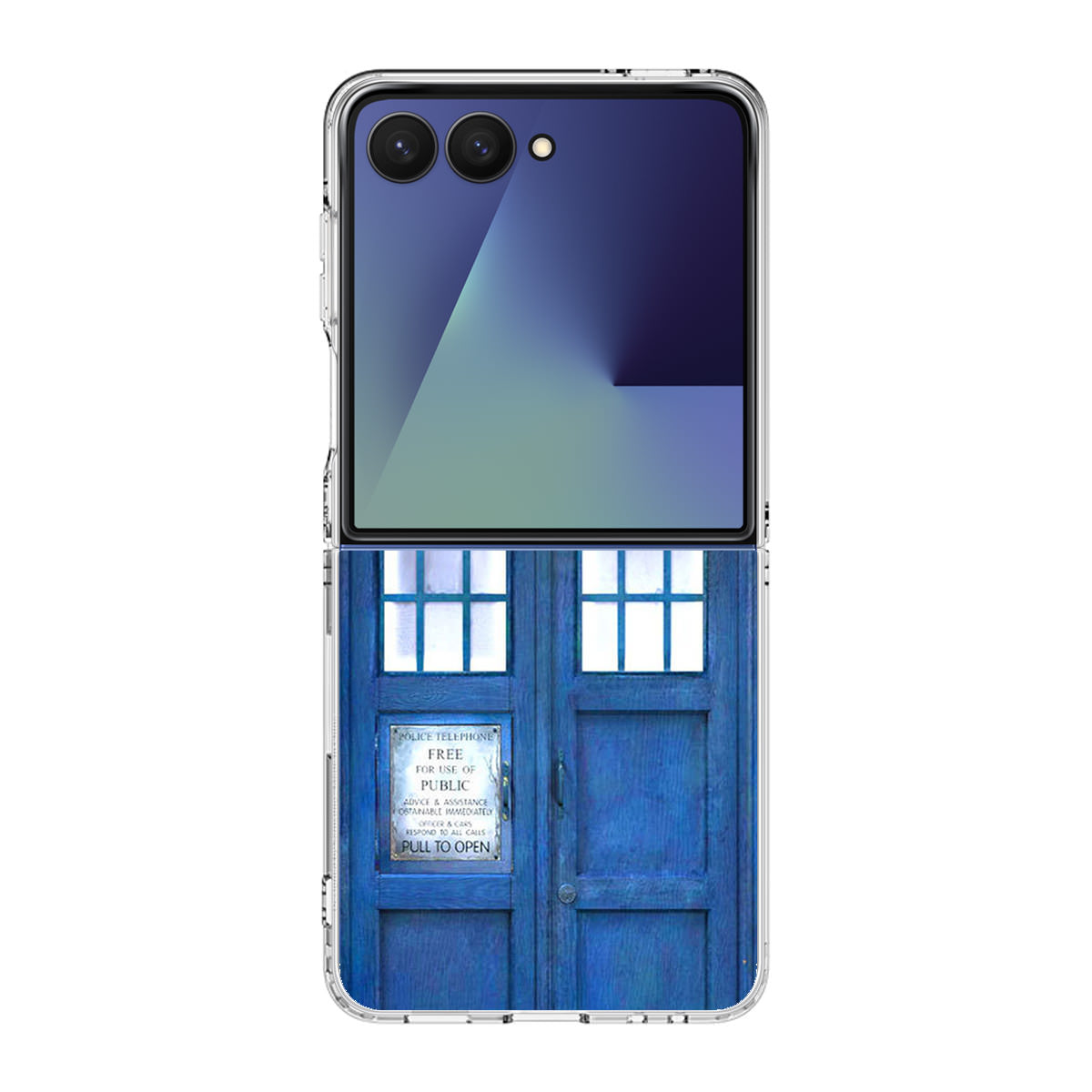 Blue Police Call Box Samsung Galaxy Z Flip 7 Case