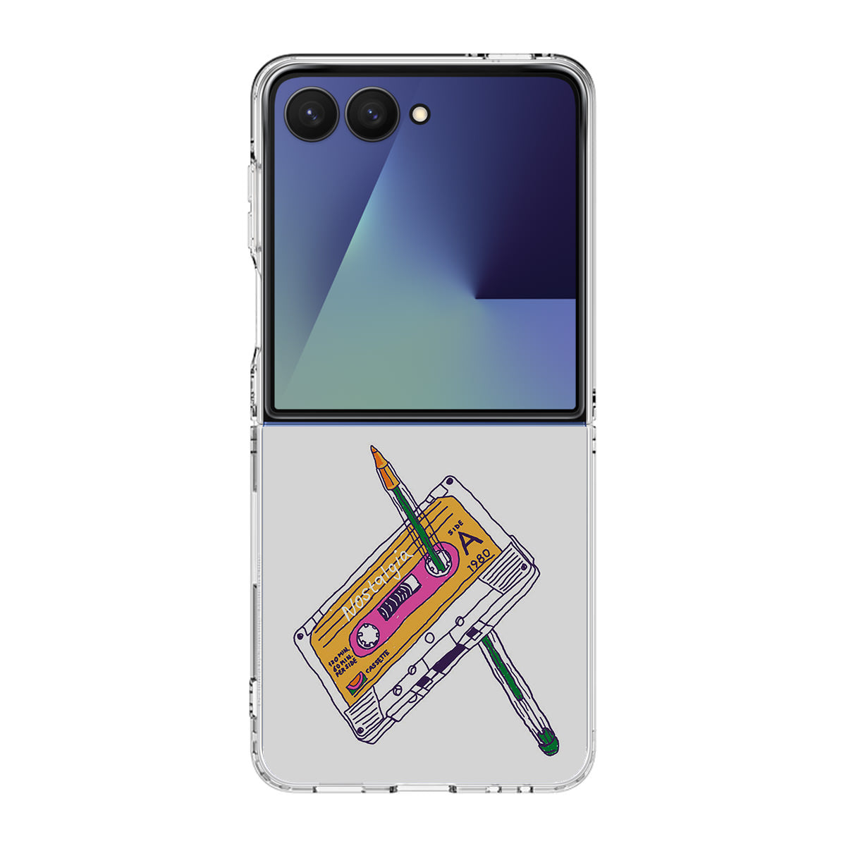 Cassete Tape Old Samsung Galaxy Z Flip 7 Case