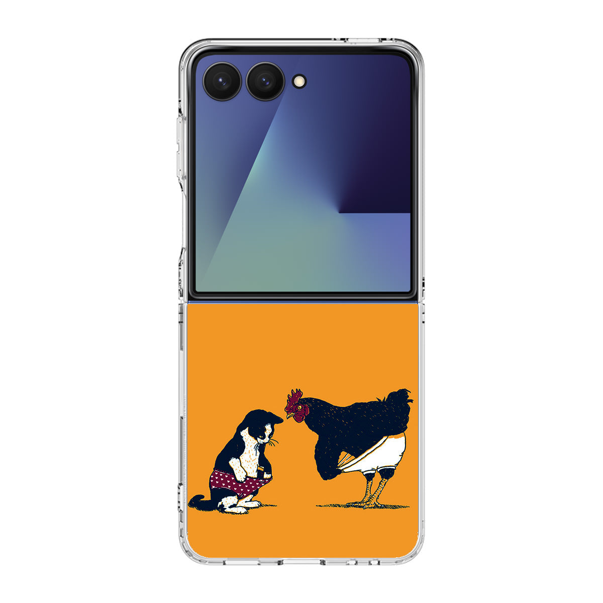 Cat Chicken Yellow Underwear Cute Samsung Galaxy Z Flip 7 Case