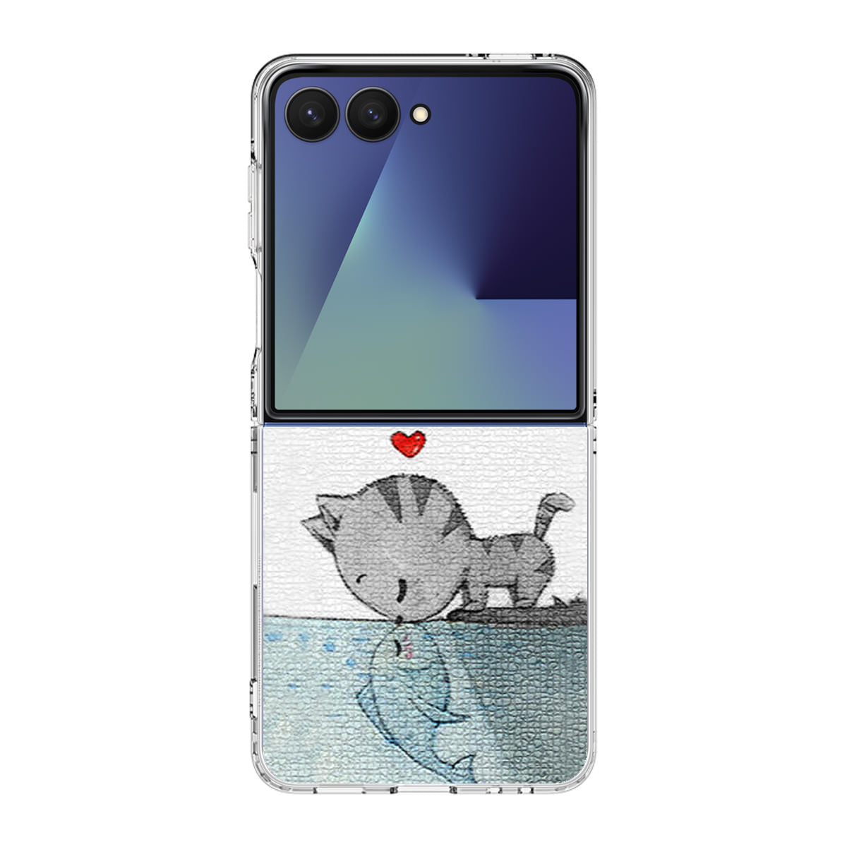 Cat Fish Kisses Samsung Galaxy Z Flip 7 Case