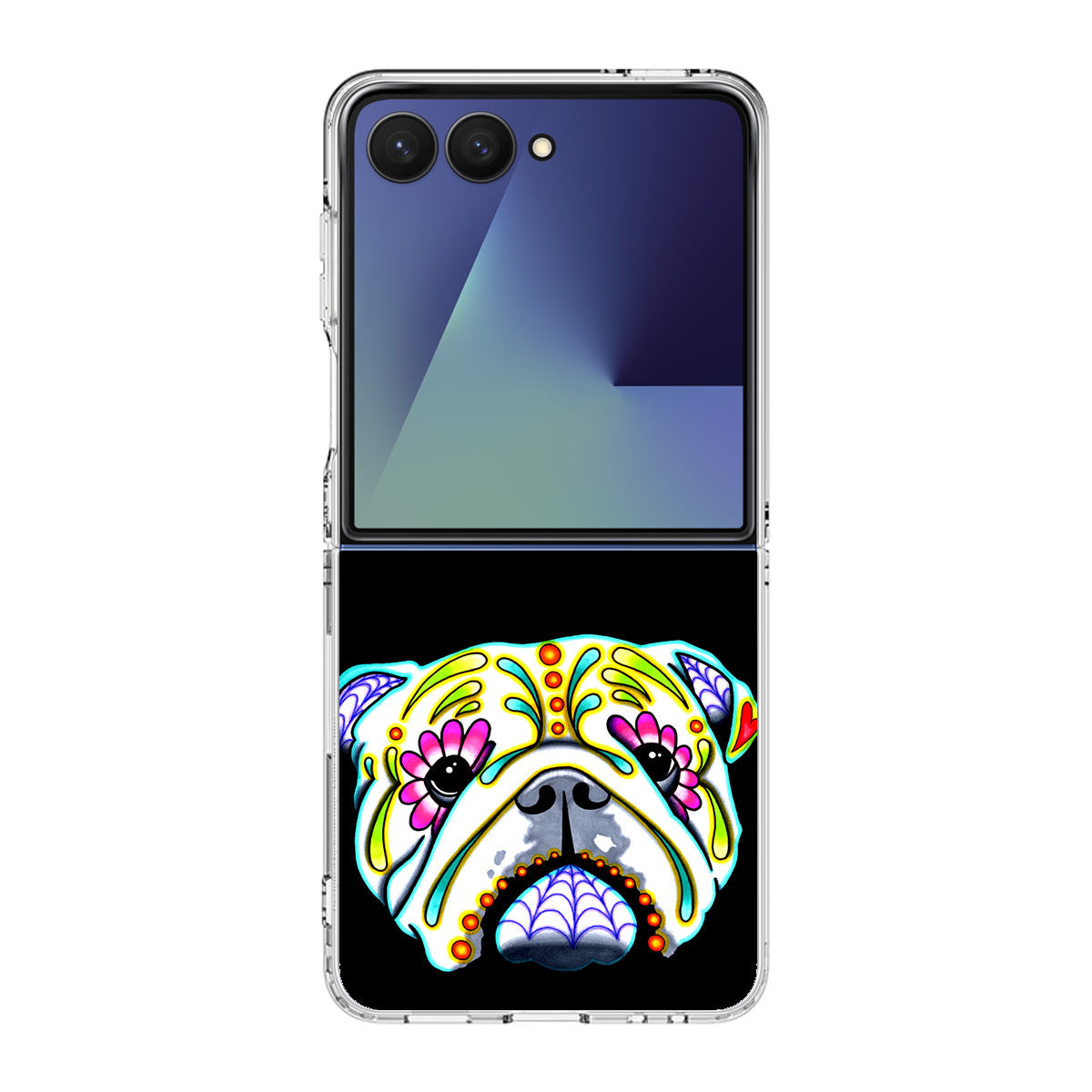 Colorful Bulldog Art Samsung Galaxy Z Flip 7 Case