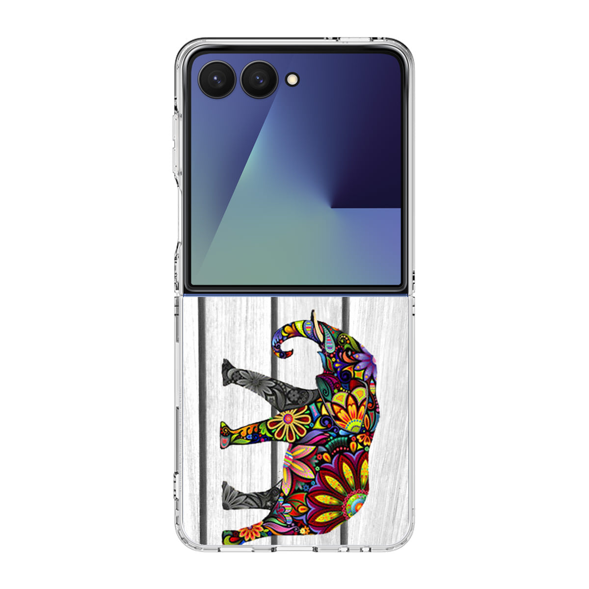 Colorful Elephant Flower Samsung Galaxy Z Flip 7 Case