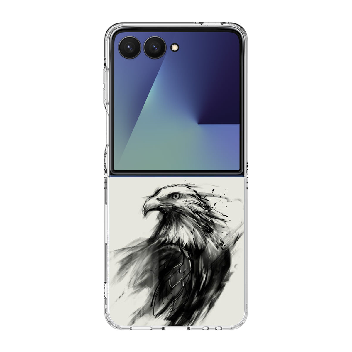 Eagle Art Black Ink Samsung Galaxy Z Flip 7 Case