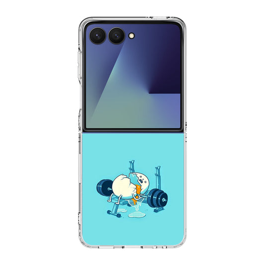 Egg Accident Workout Samsung Galaxy Z Flip 7 Case