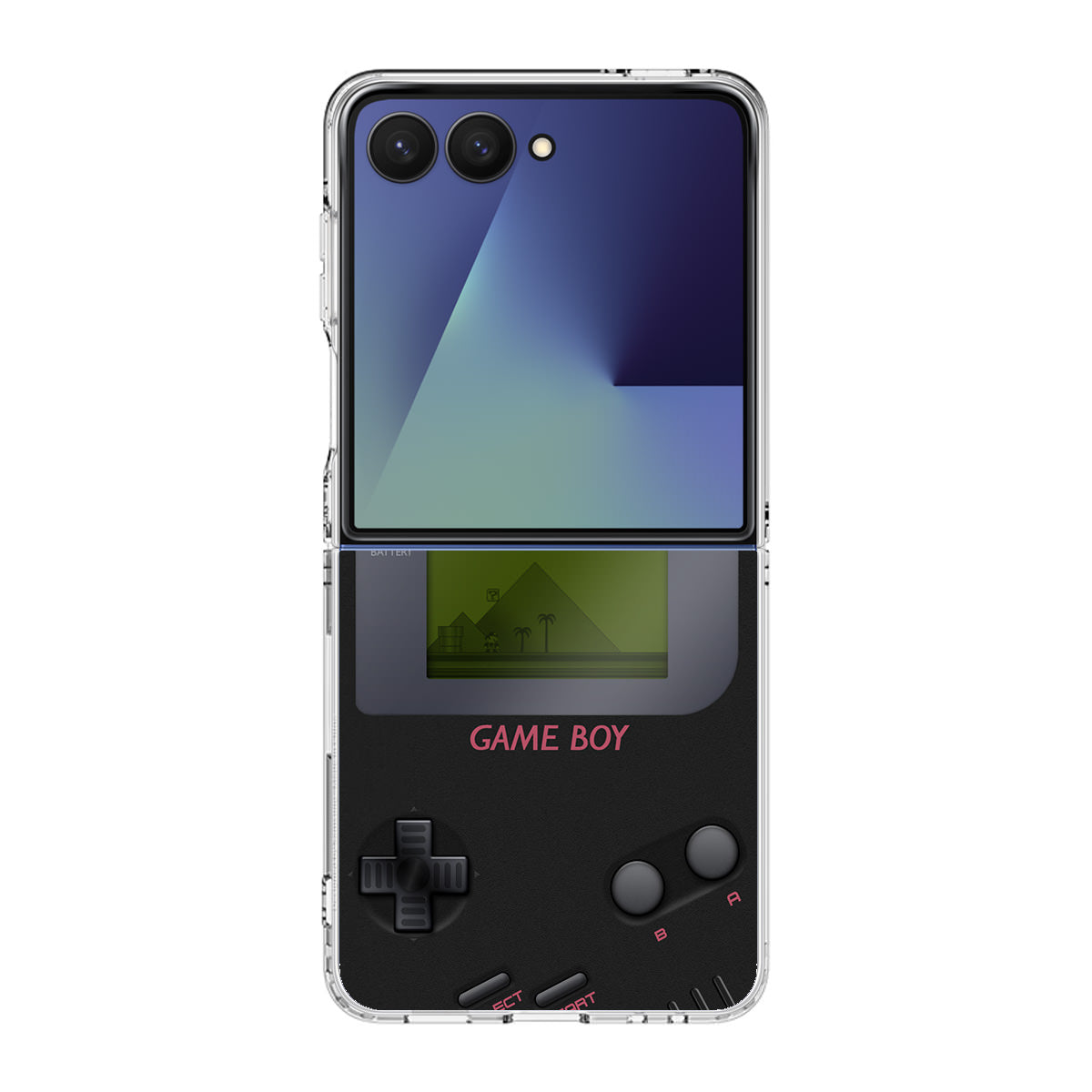 Game Boy Black Model Samsung Galaxy Z Flip 7 Case