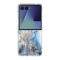 Golden Azure Marble Samsung Galaxy Z Flip 7 Case