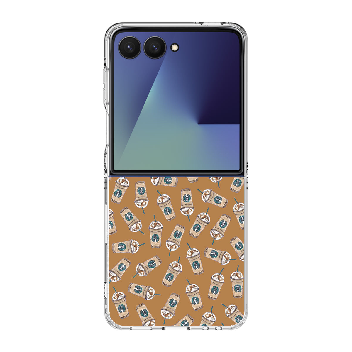 Iced Cappuccinos Lover Pattern Samsung Galaxy Z Flip 7 Case