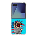Independence Day Pug Samsung Galaxy Z Flip 7 Case