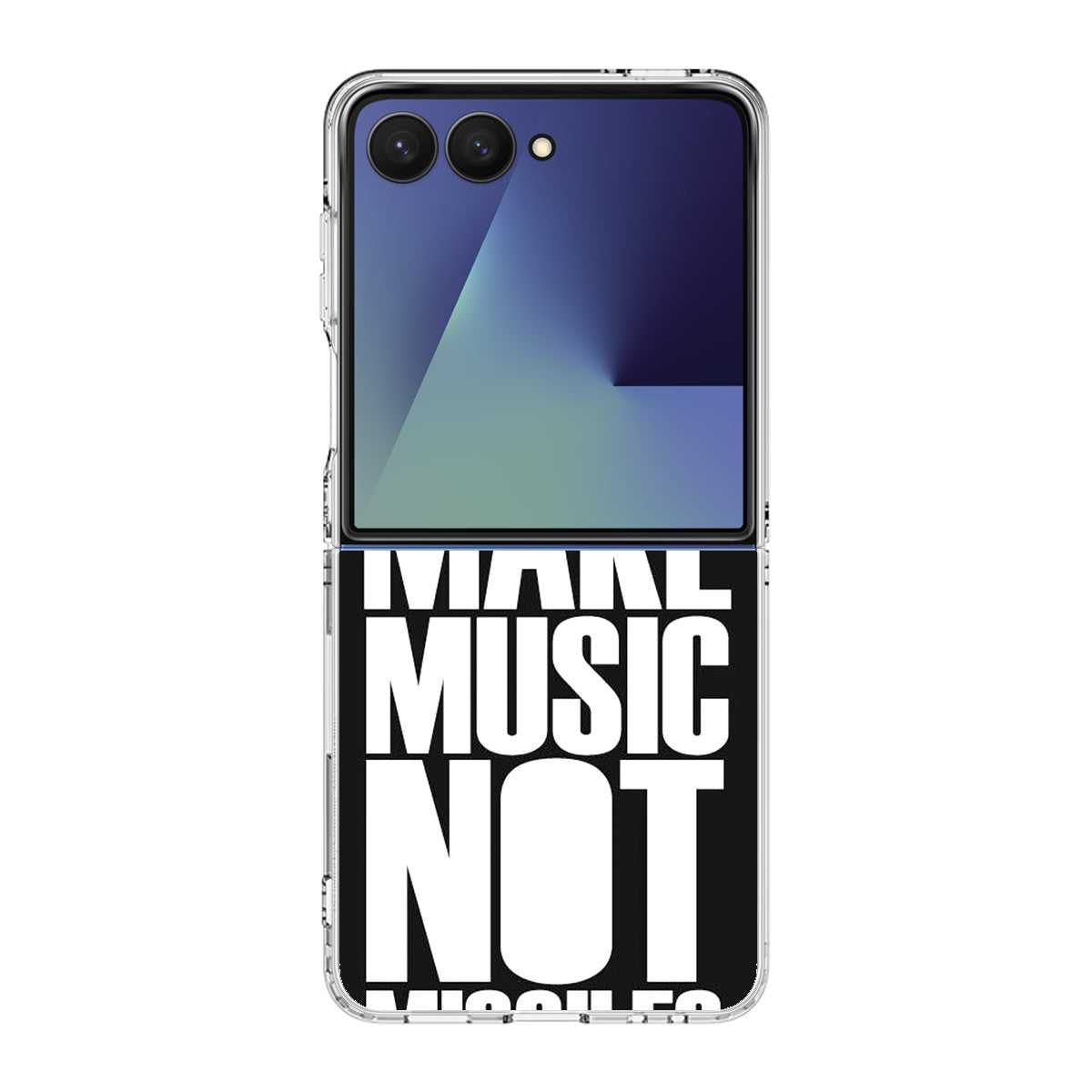 Make Music Not Missiles Samsung Galaxy Z Flip 7 Case