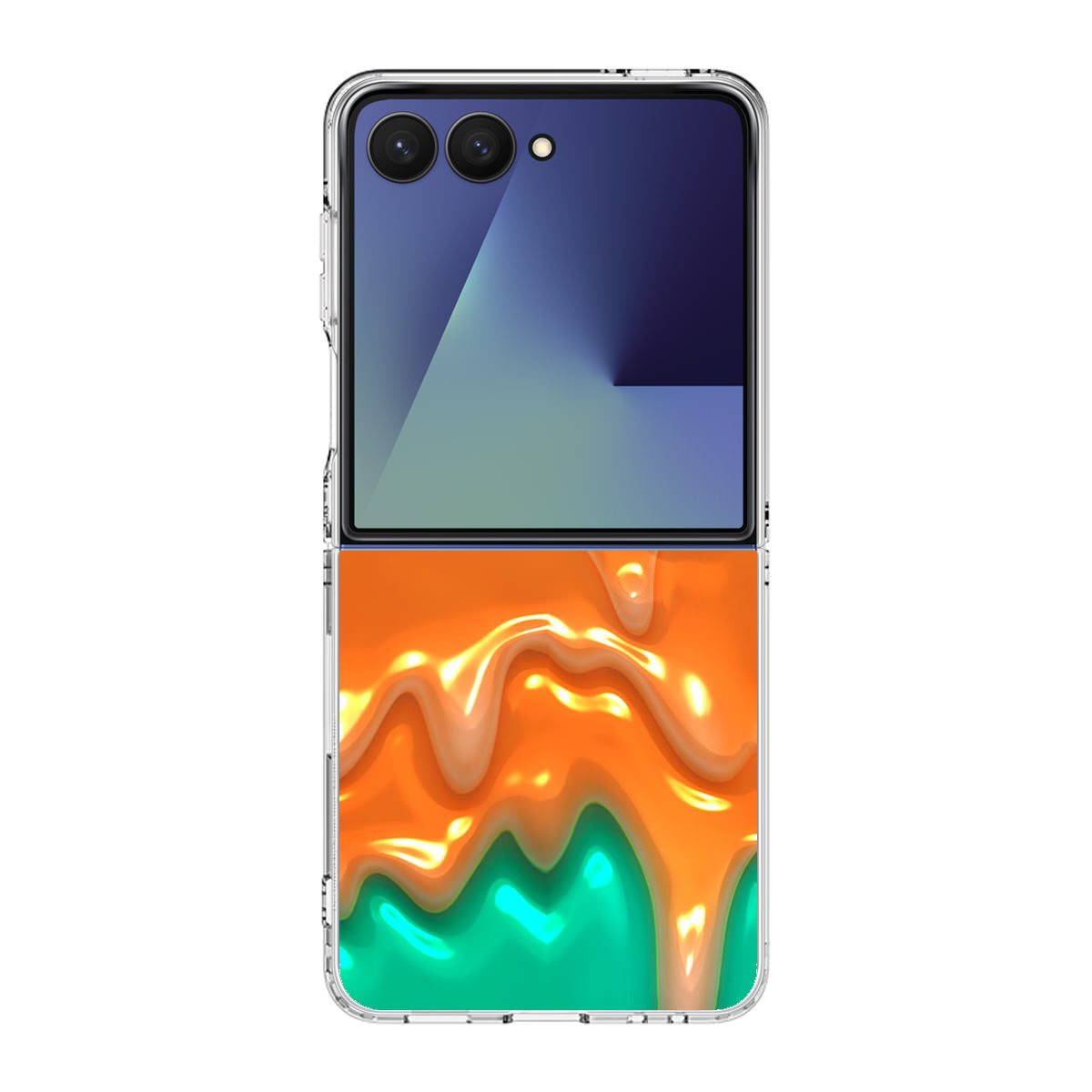 Orange Paint Dripping Samsung Galaxy Z Flip 7 Case