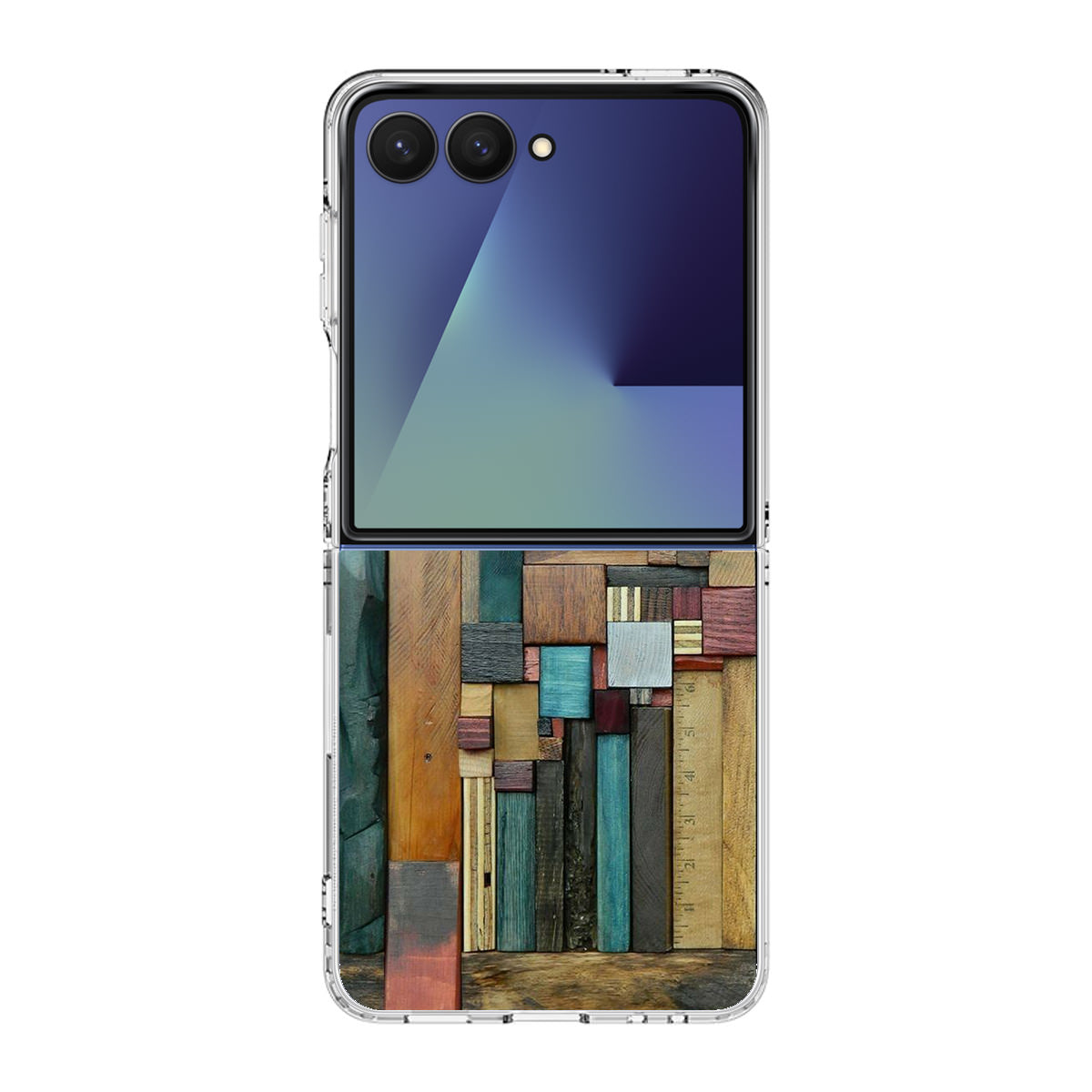 Painted Abstract Wood Sculptures Samsung Galaxy Z Flip 7 Case