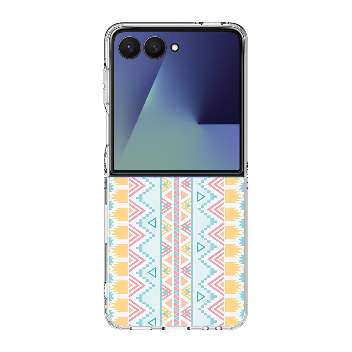 Peach Aztec Pattern Samsung Galaxy Z Flip 7 Case