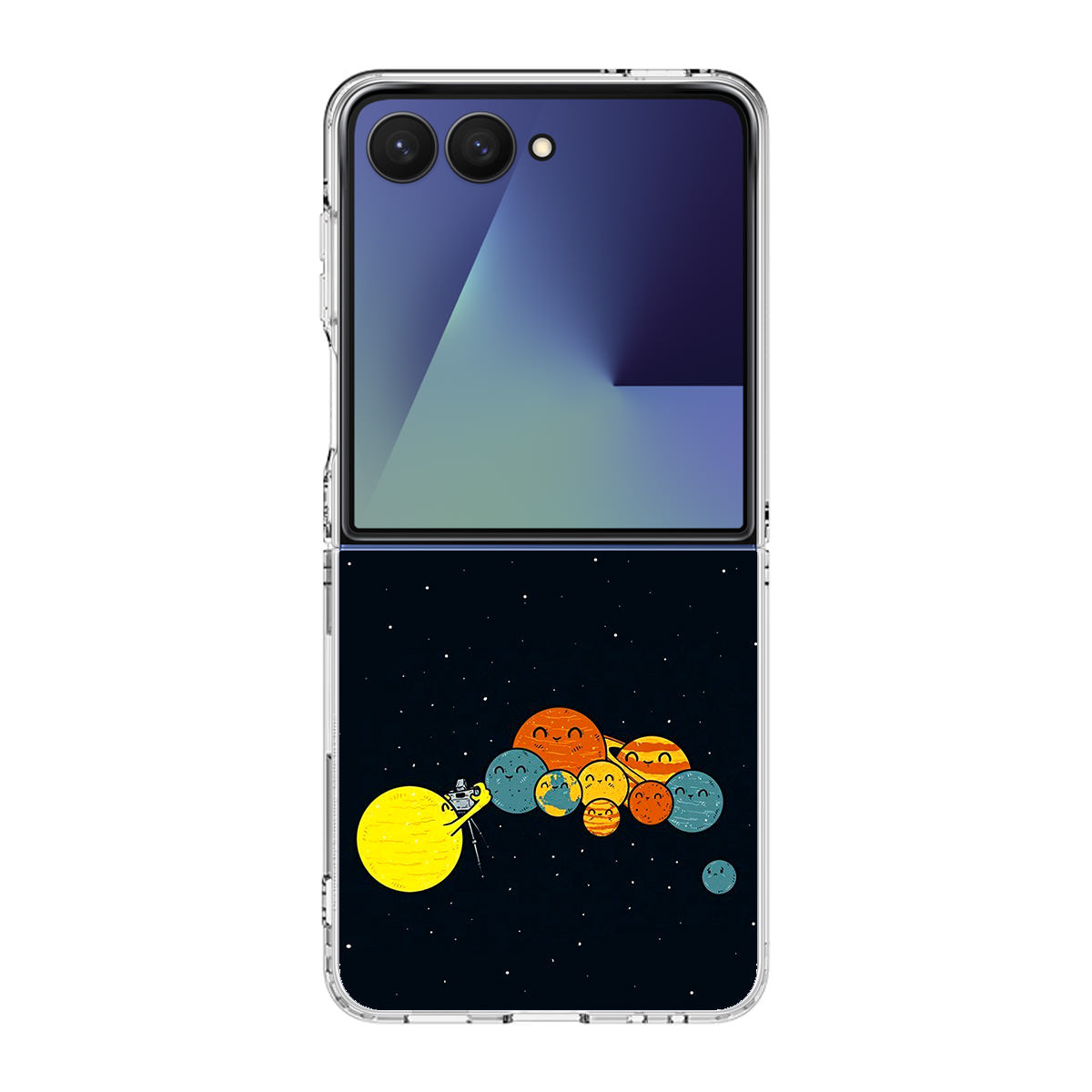 Planet Cute Illustration Samsung Galaxy Z Flip 7 Case